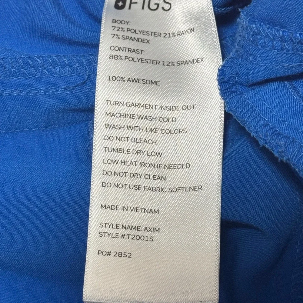 FIGS Axim Cargo Scrub Pants Mens‎ Small Short Royal Blue Medical Uniform